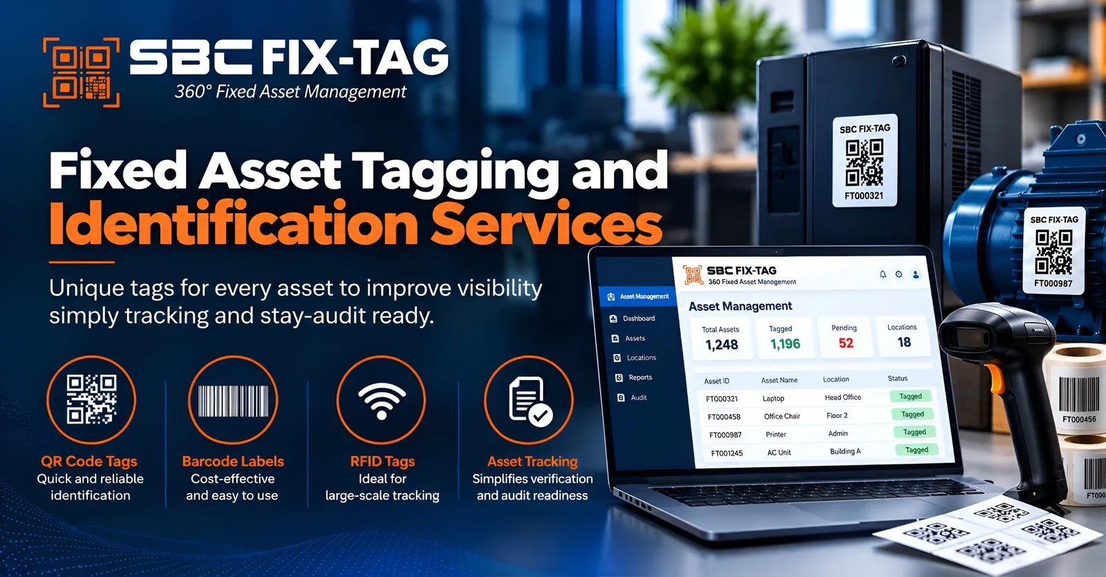 Fixed asset tagging and identification services